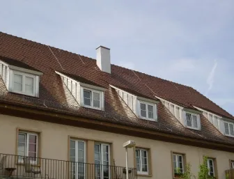 Dachgaube mit Titanzink-Verkleidung in Tübingen.